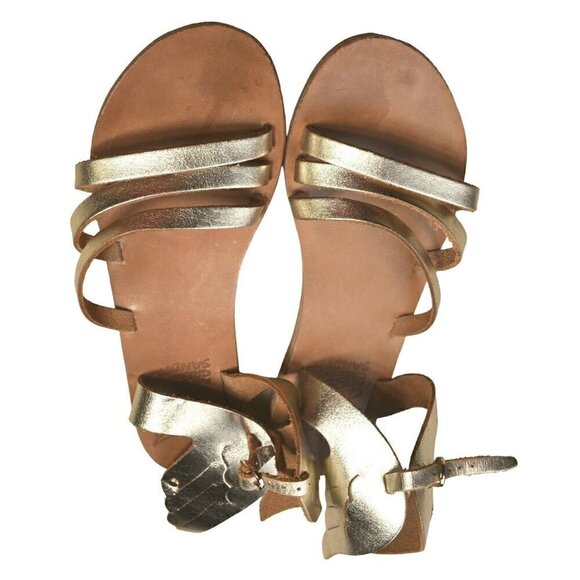 Ancient Greek Sandals Winged Leather Sandals- LT3111 - Picture 3 of 5
